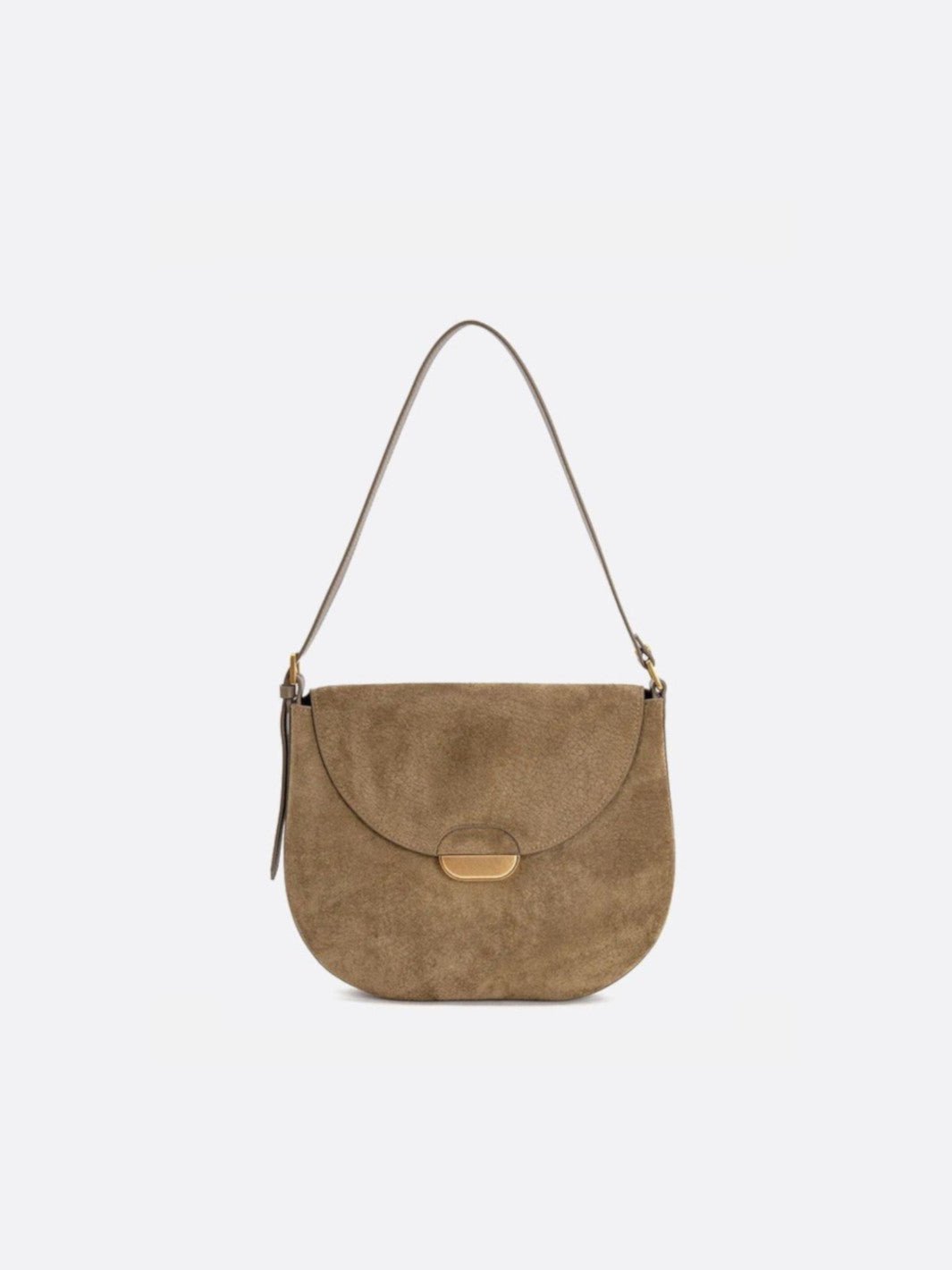 sac cuir porté épaule vert