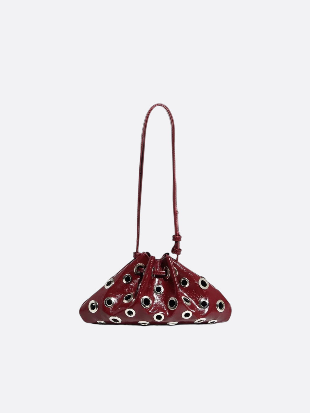 Sac cuir œillet rouge bordeaux