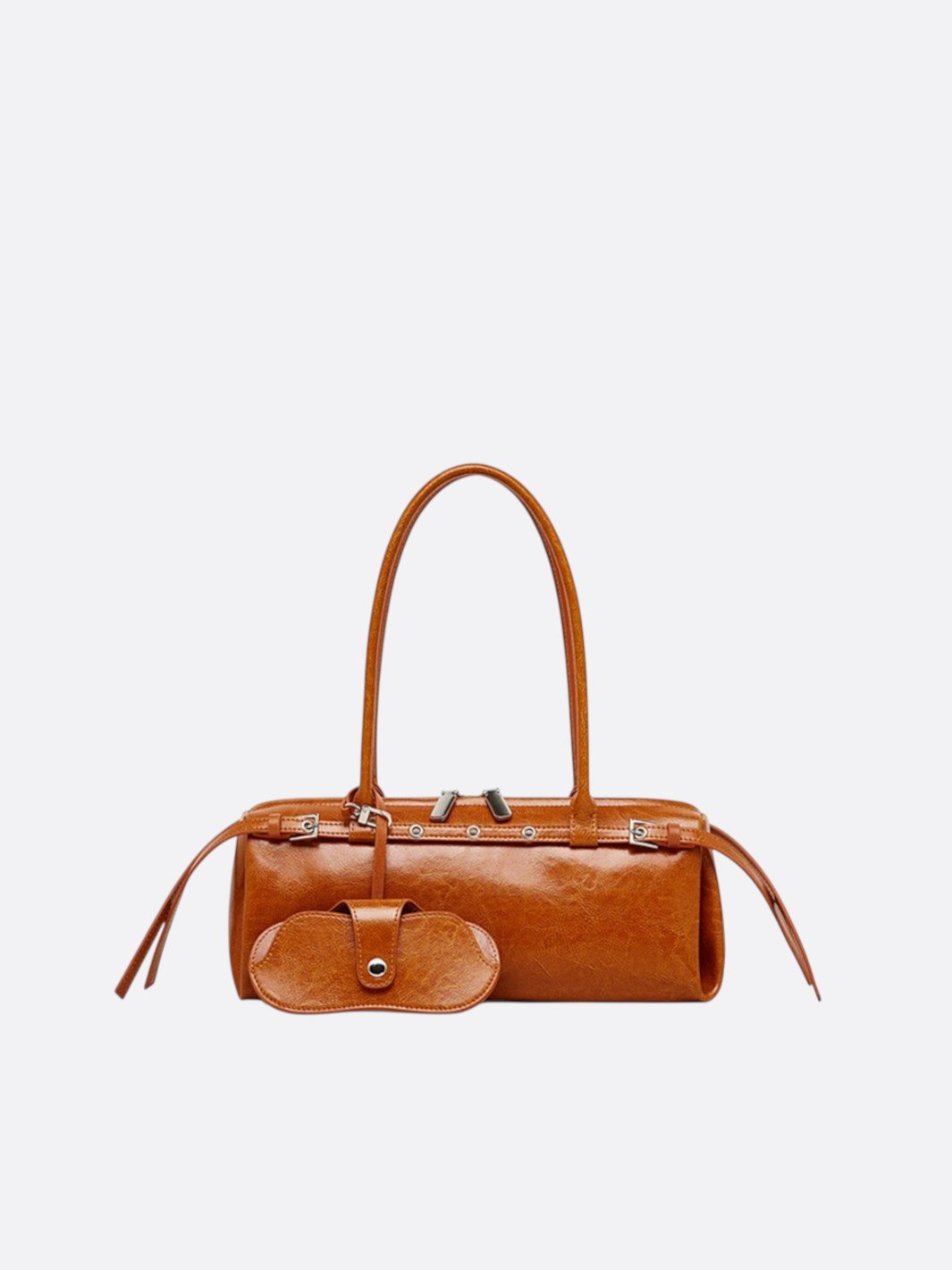sac cuir huilé camel