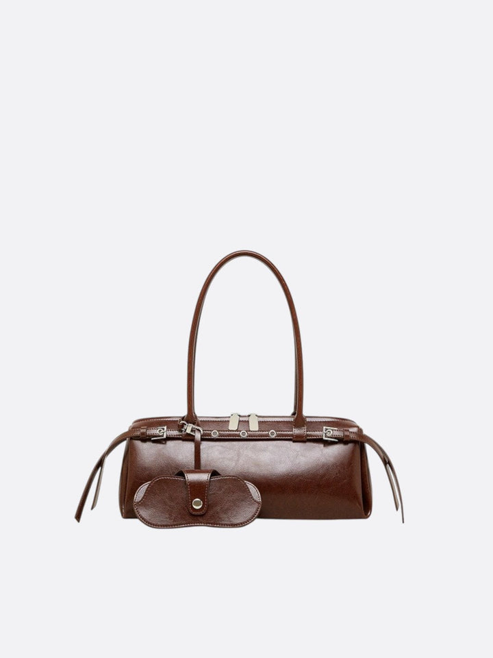 sac cuir huilé marron