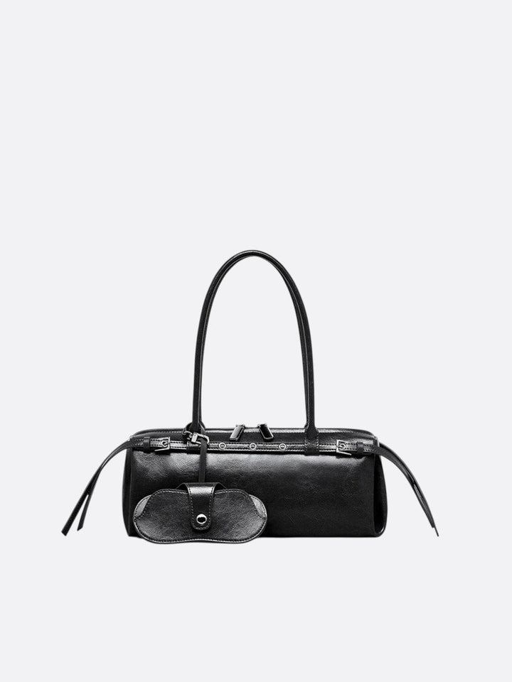 sac cuir huilé noir