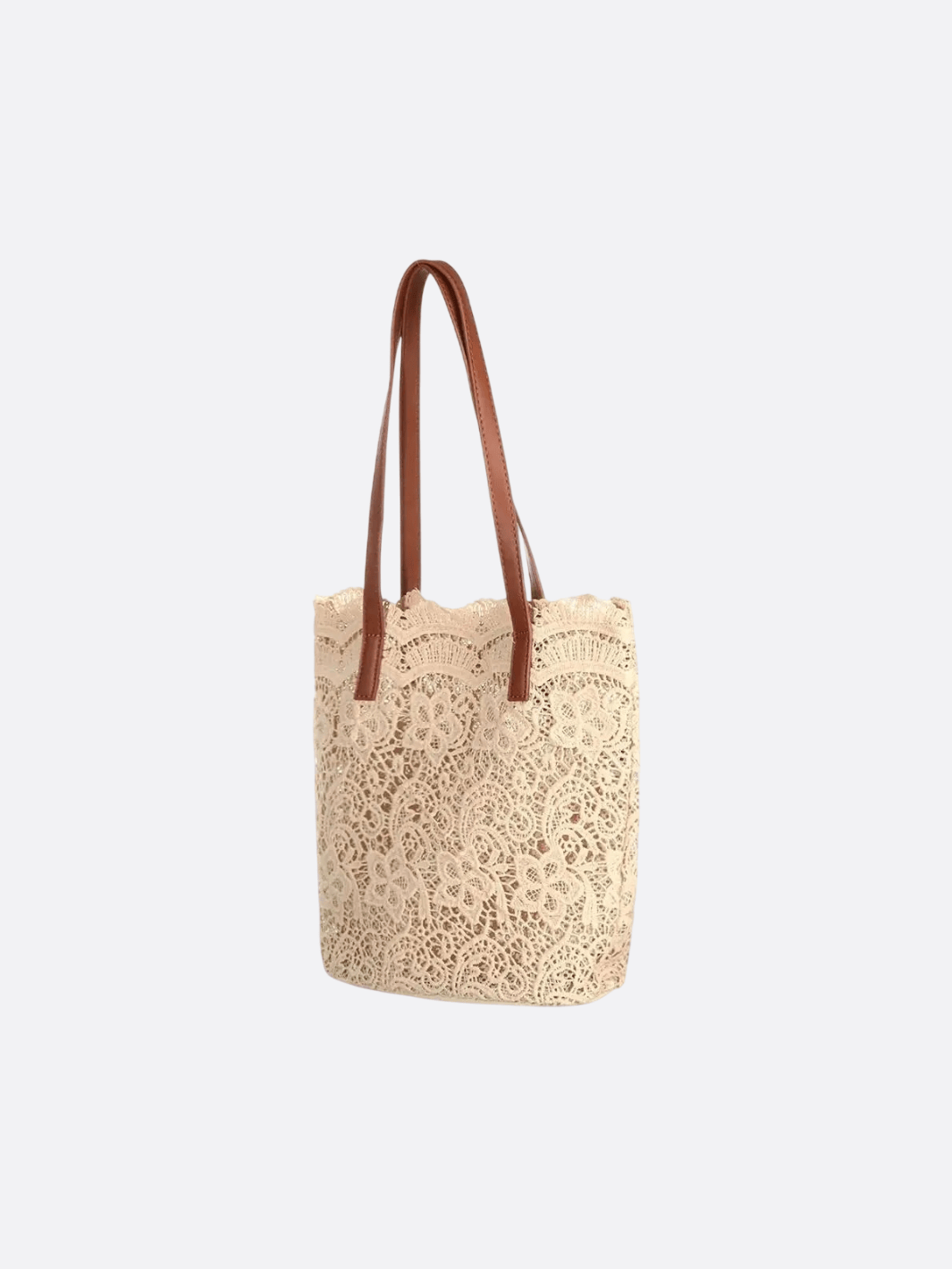 Sac dentelle beige