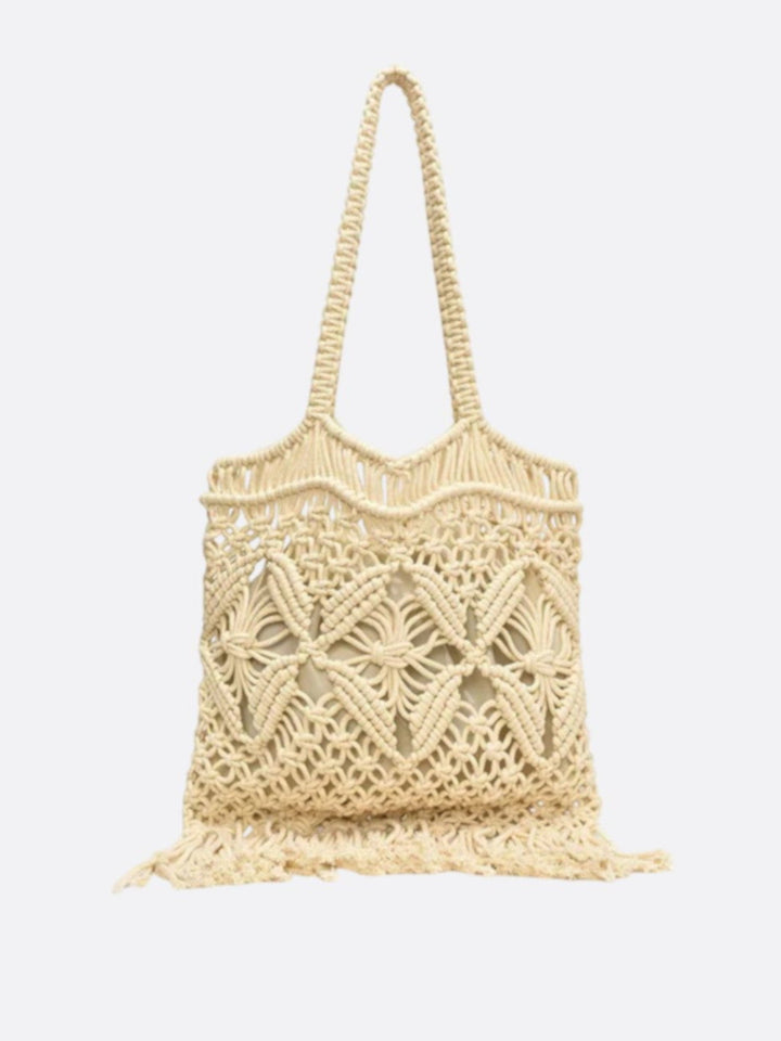 sac macrame beige