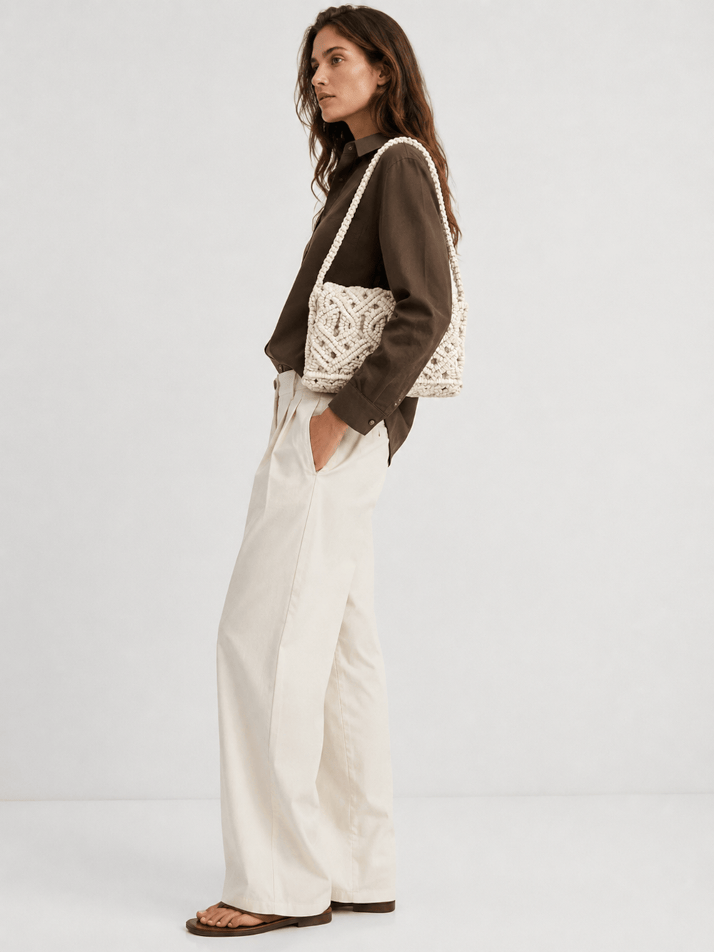 Sac macramé femme