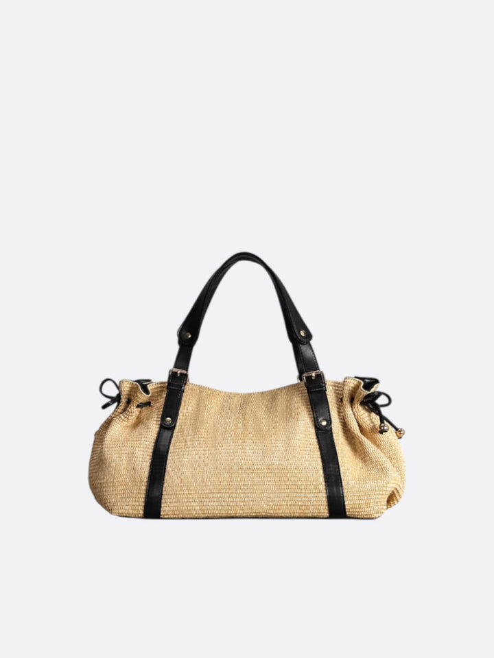 sac paille et cuir