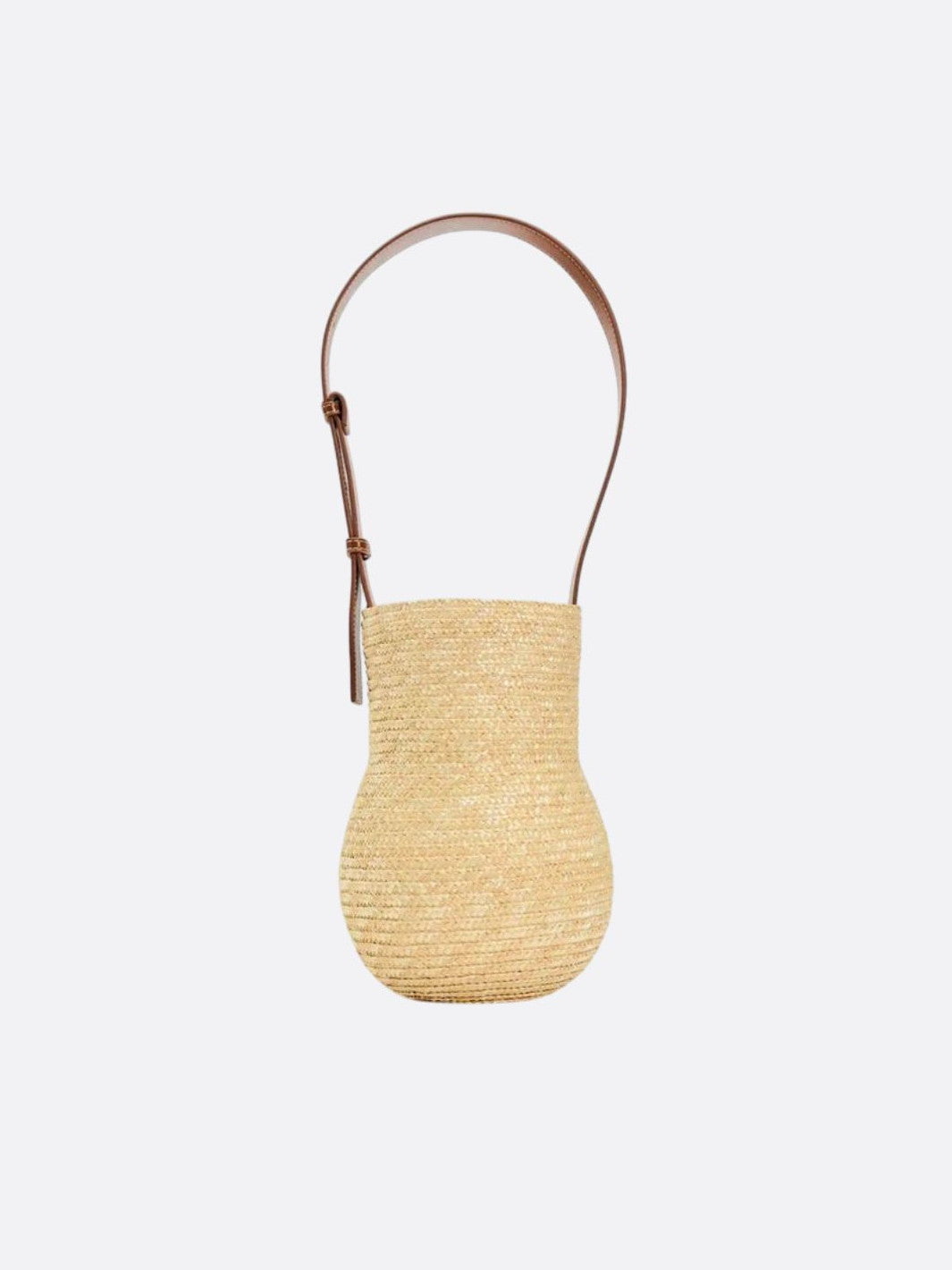 sac paille et cuir marron