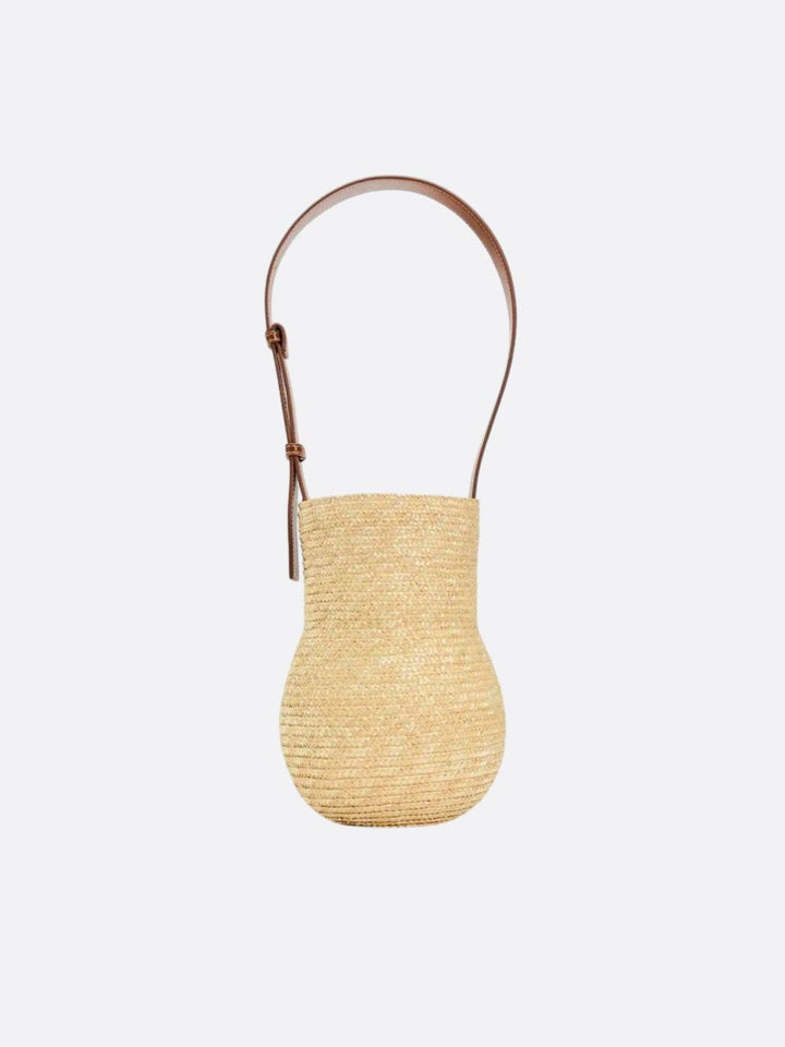 sac paille et cuir marron