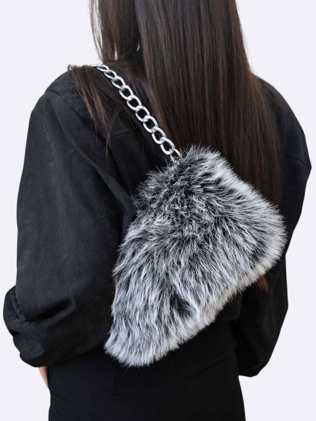 Sac épaule fausse fourrure