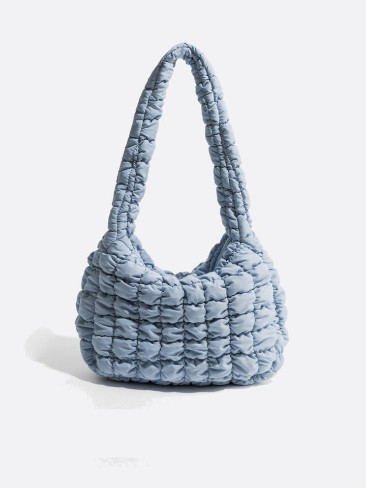 Sac épaule matelassé bleu ciel
