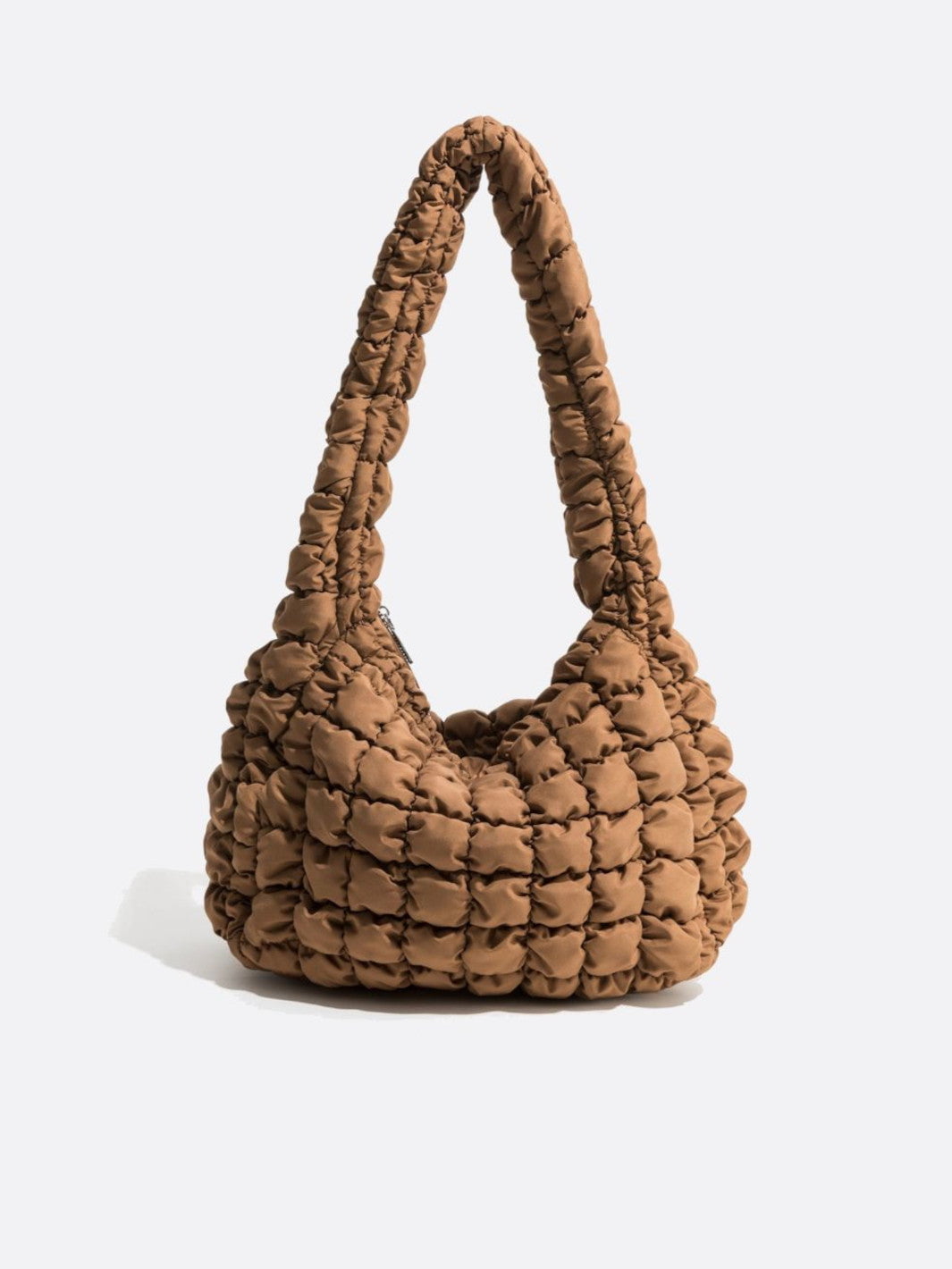 Sac épaule matelassé marron clair