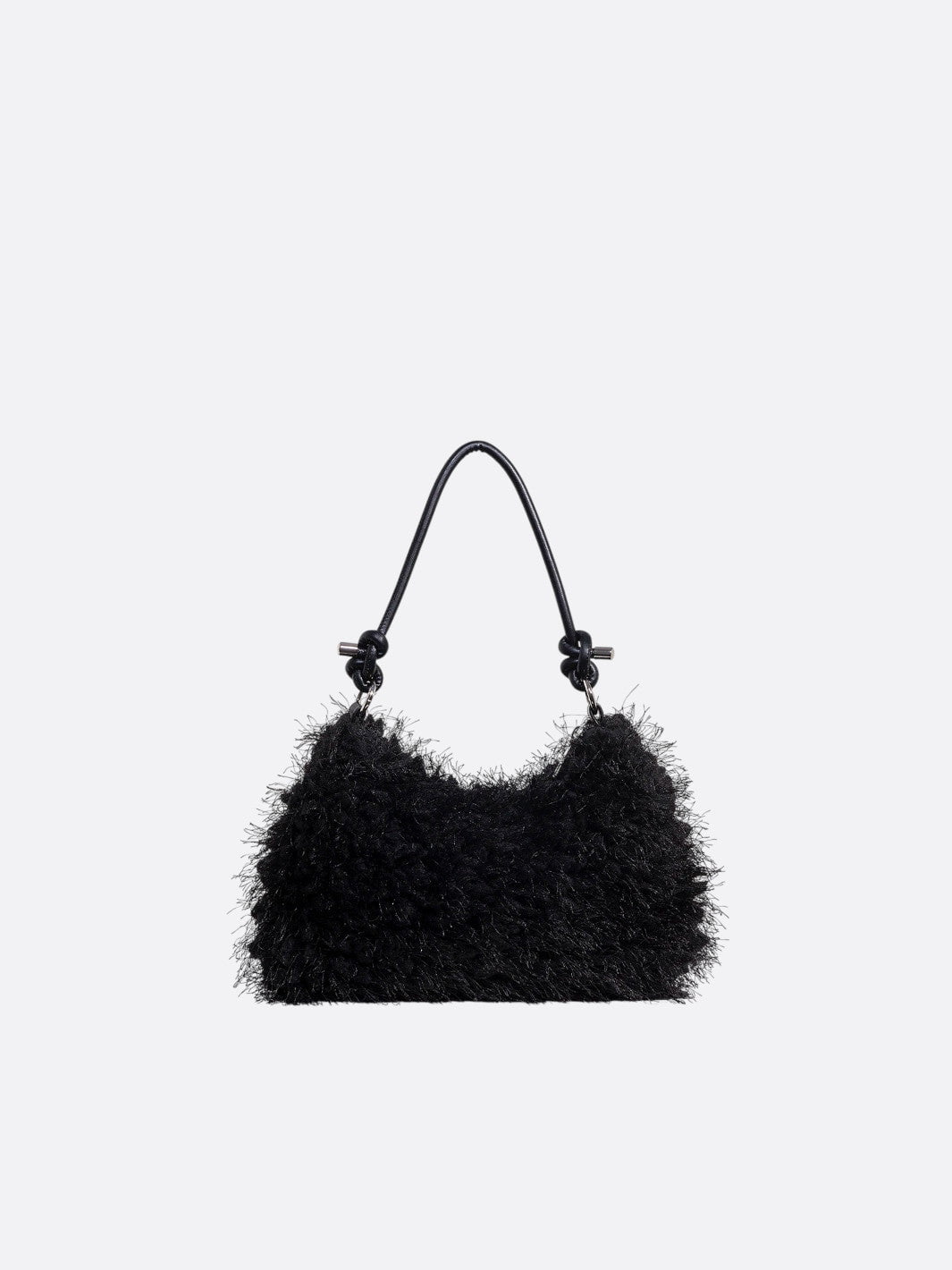 Sac épaule moumoute noir