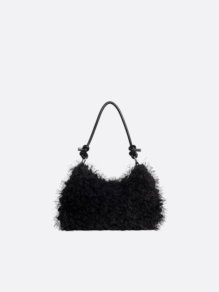 Sac épaule moumoute noir