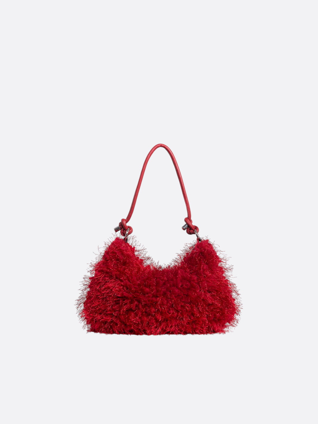 Sac épaule moumoute rouge