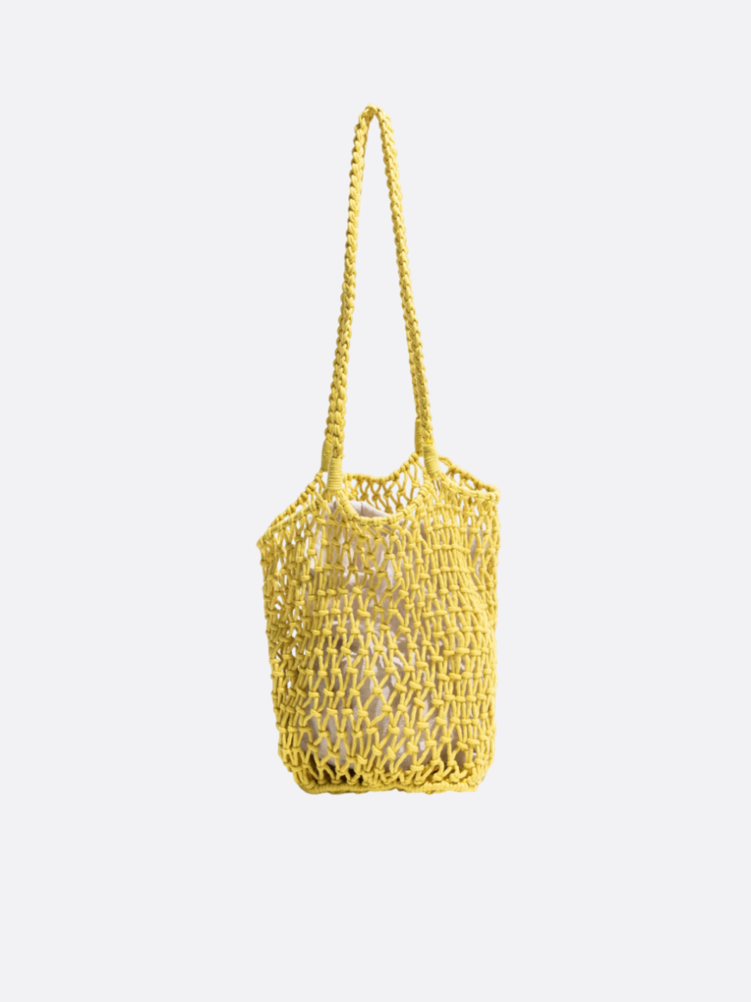 sac filet avec pochette jaune