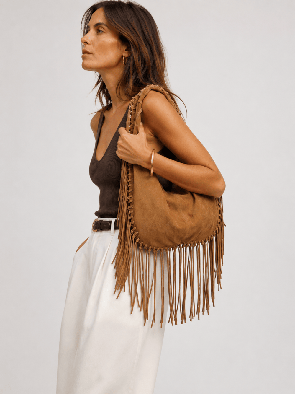 sac fourre tout femme daim