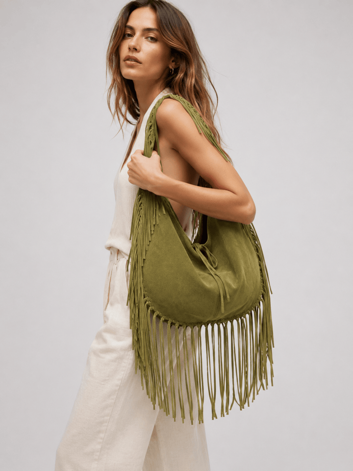 sac fourre-tout daim vert