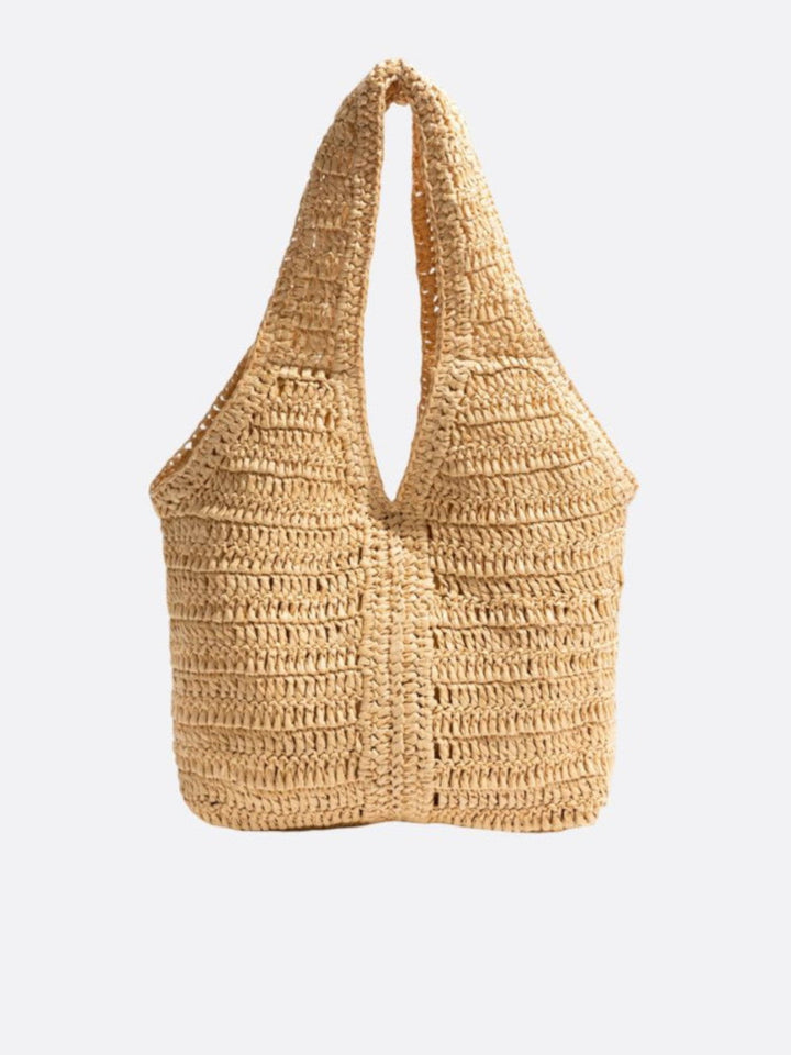 sac paille beige