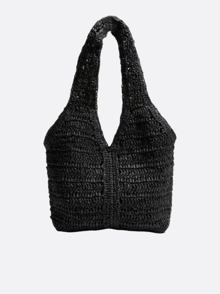 sac paille noir