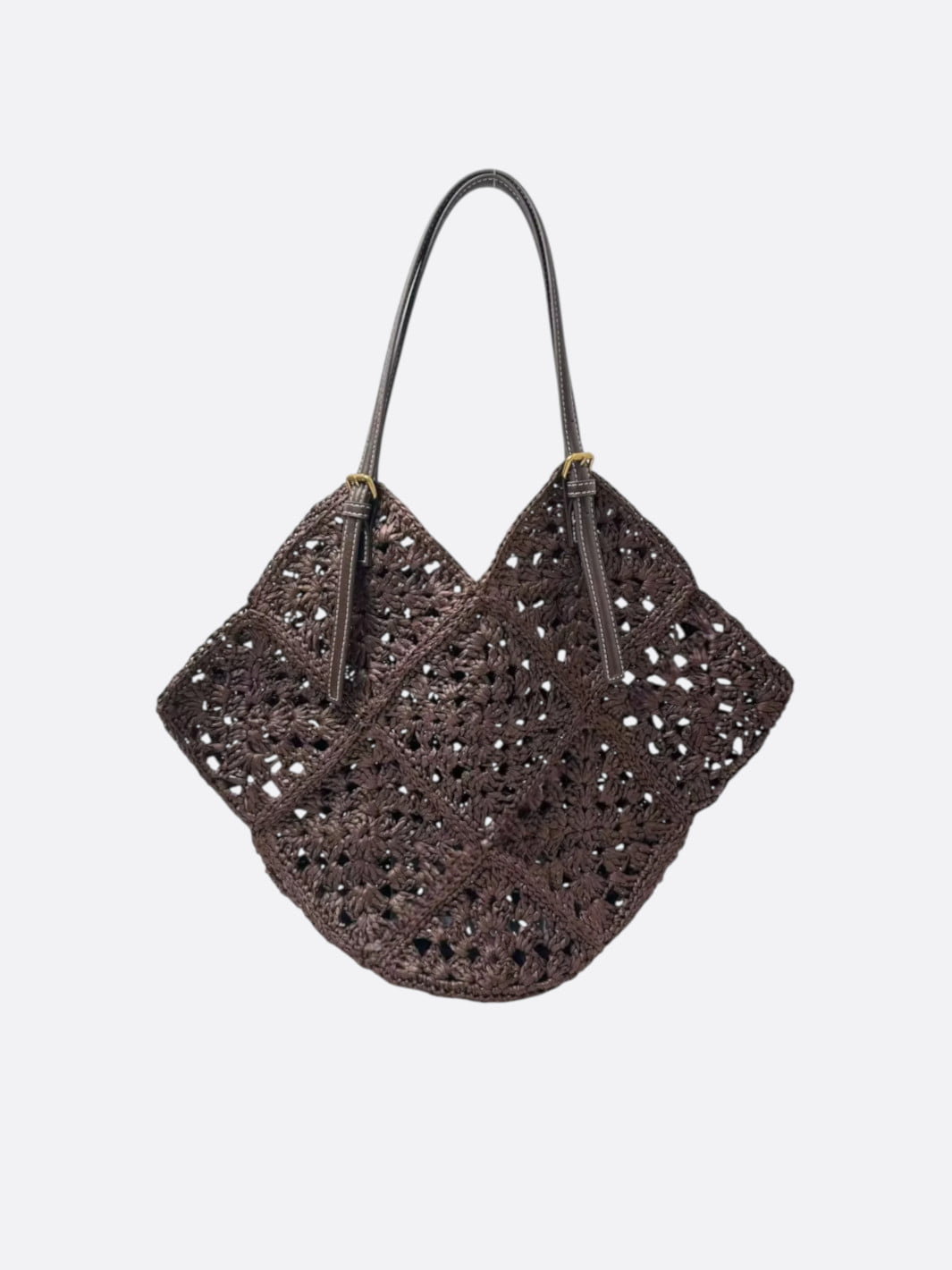 sac paille marron fonce