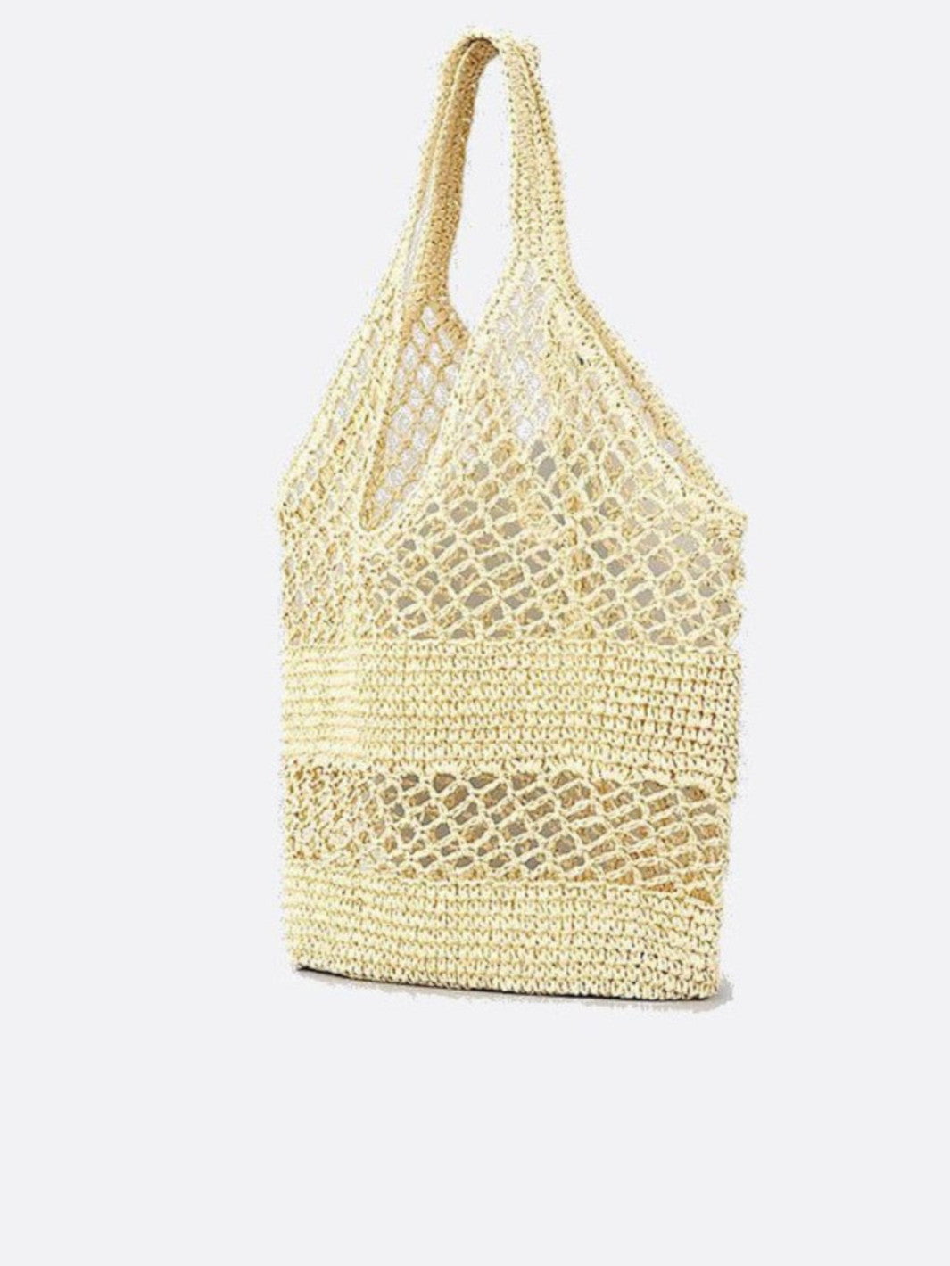 Sac fourre-tout paille crochet
