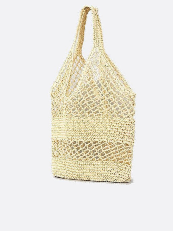 Sac fourre-tout paille crochet