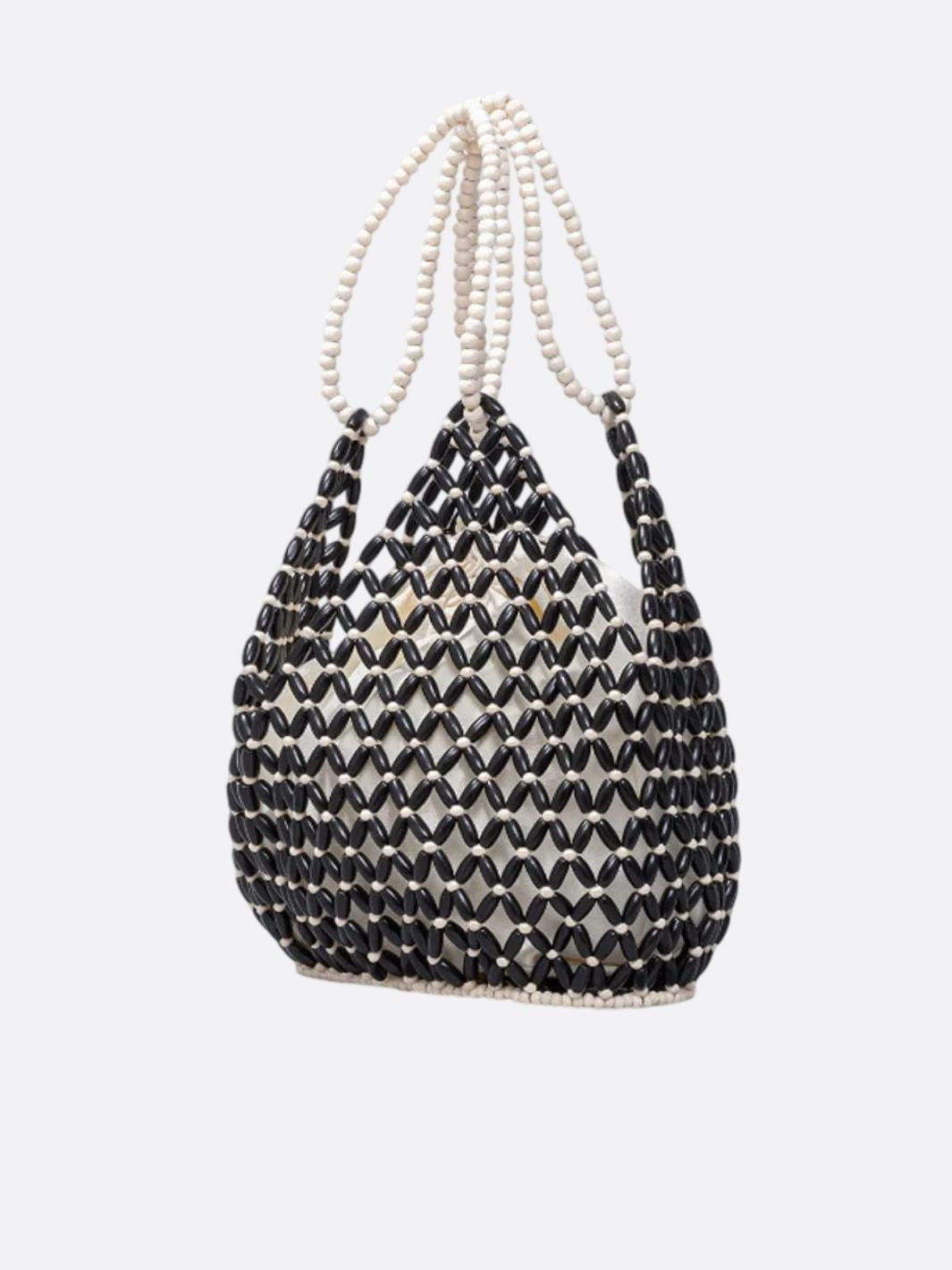 sac a main perle noir