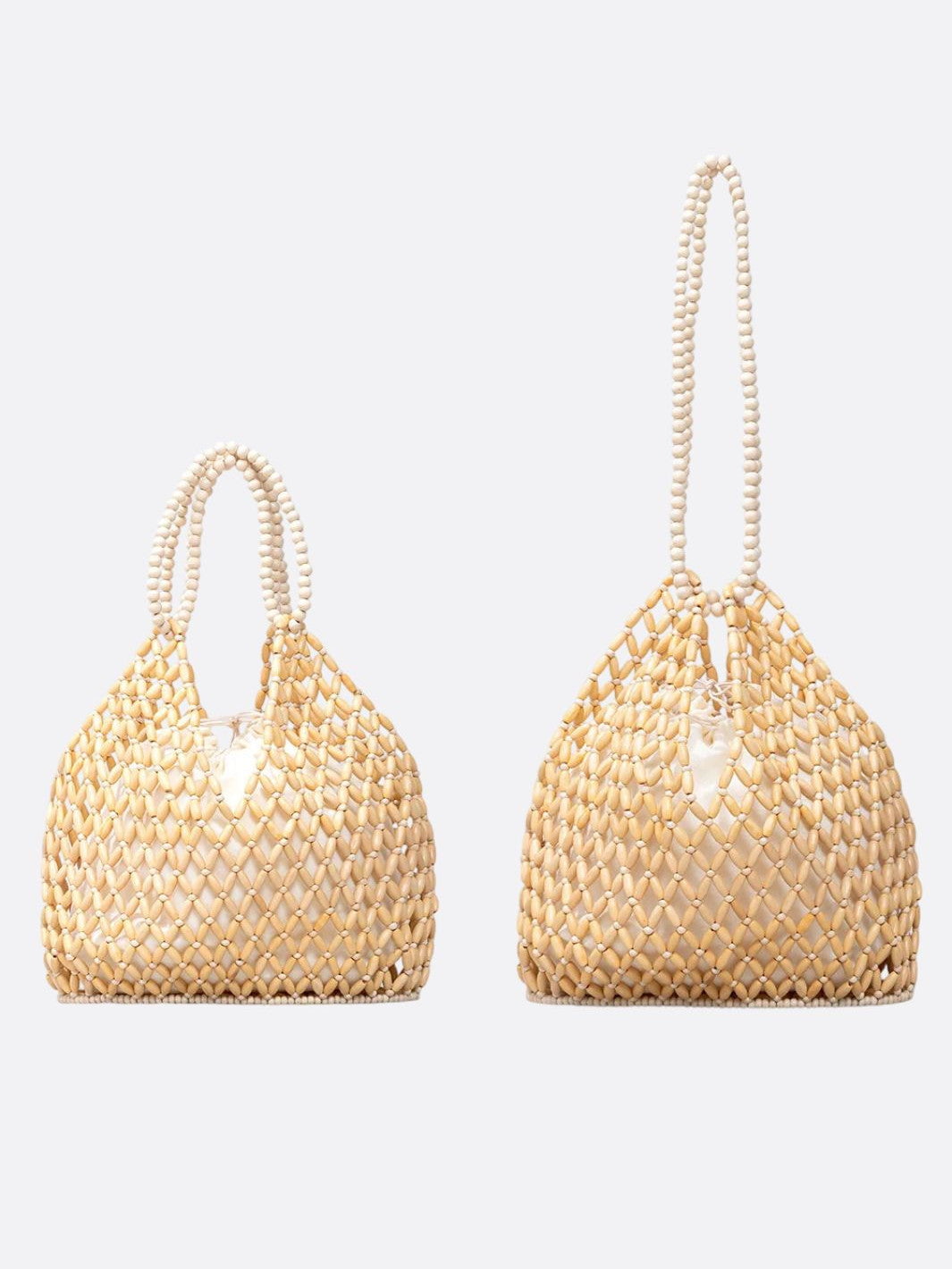 sac perle bois beige