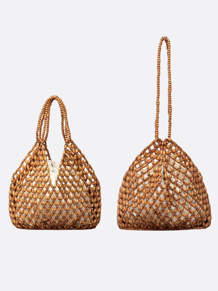 sac perle bois marron