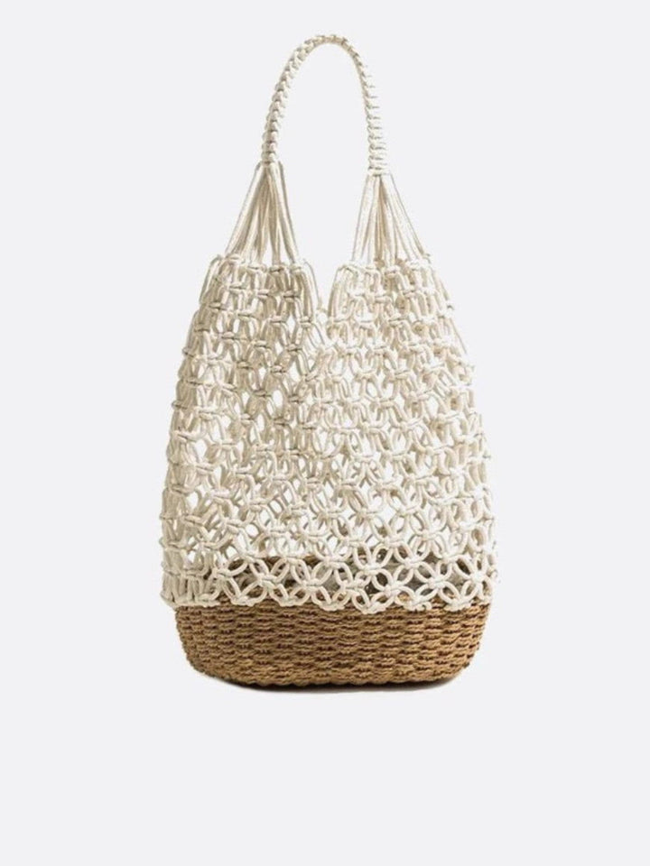 Sac fourre-tout filet blanc