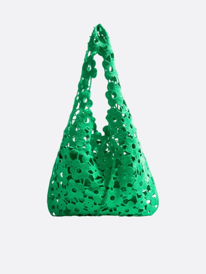 Sac fourre-tout fleuri vert