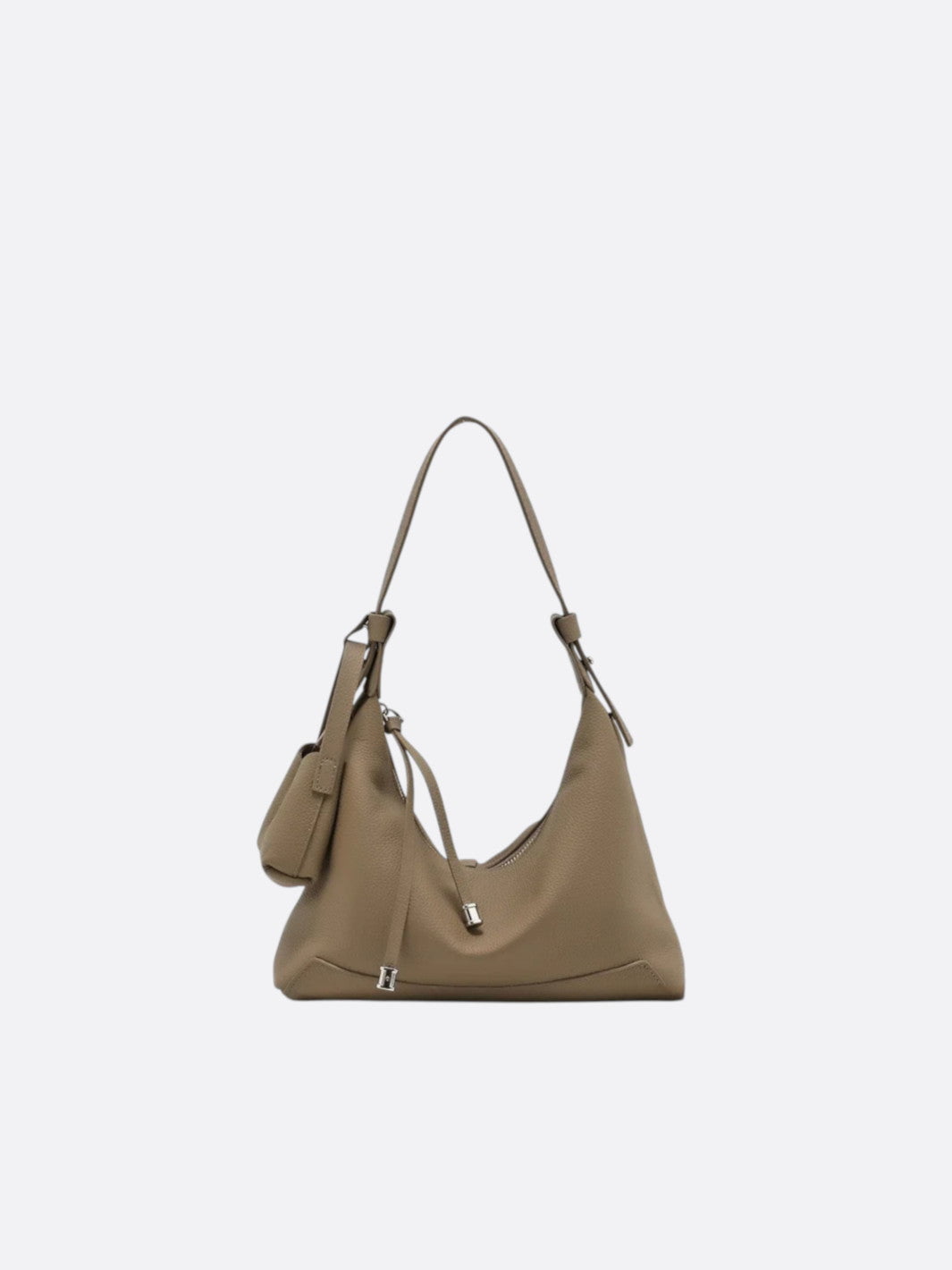 Sac hobo cuir grège