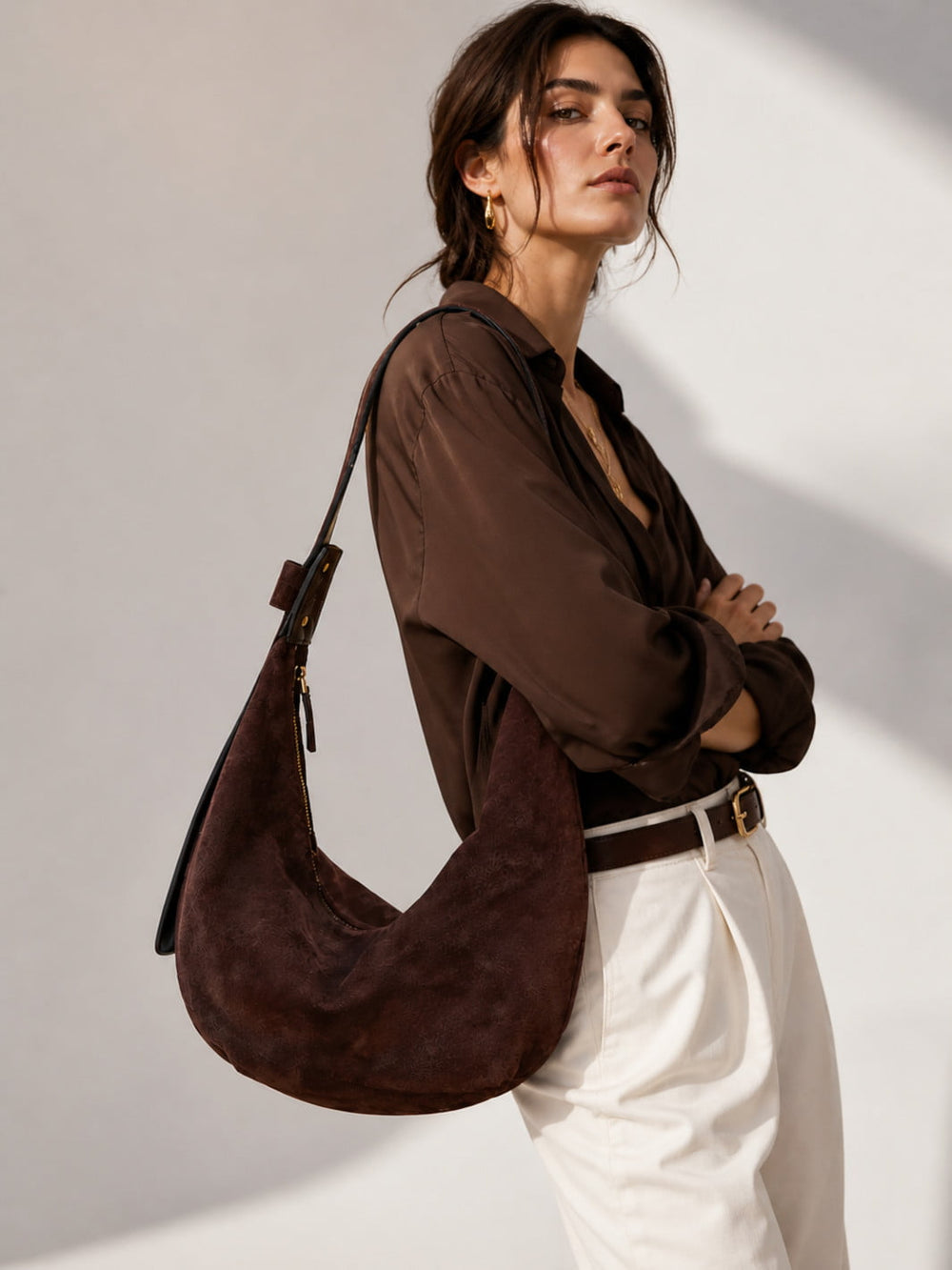 Sac hobo daim