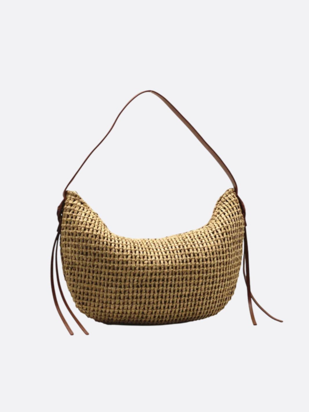 sac hobo paille marron