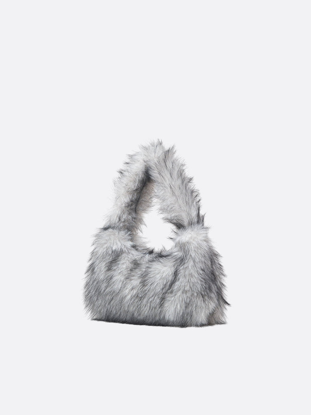 Sac fourrure noir et blanc