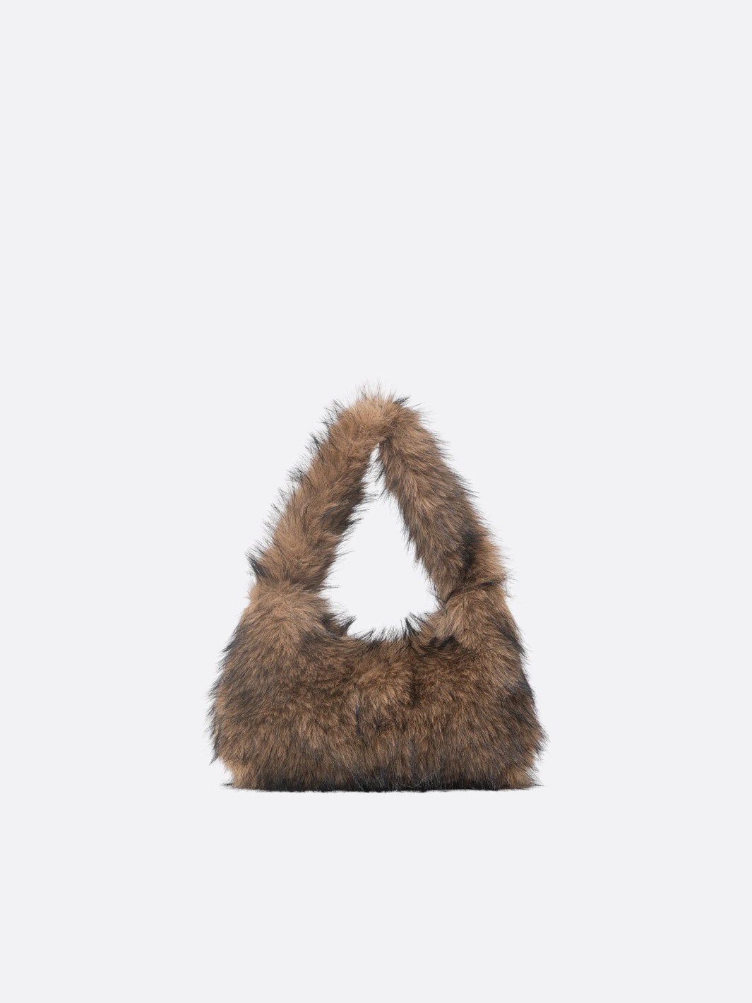 Sac hobo fourrure marron