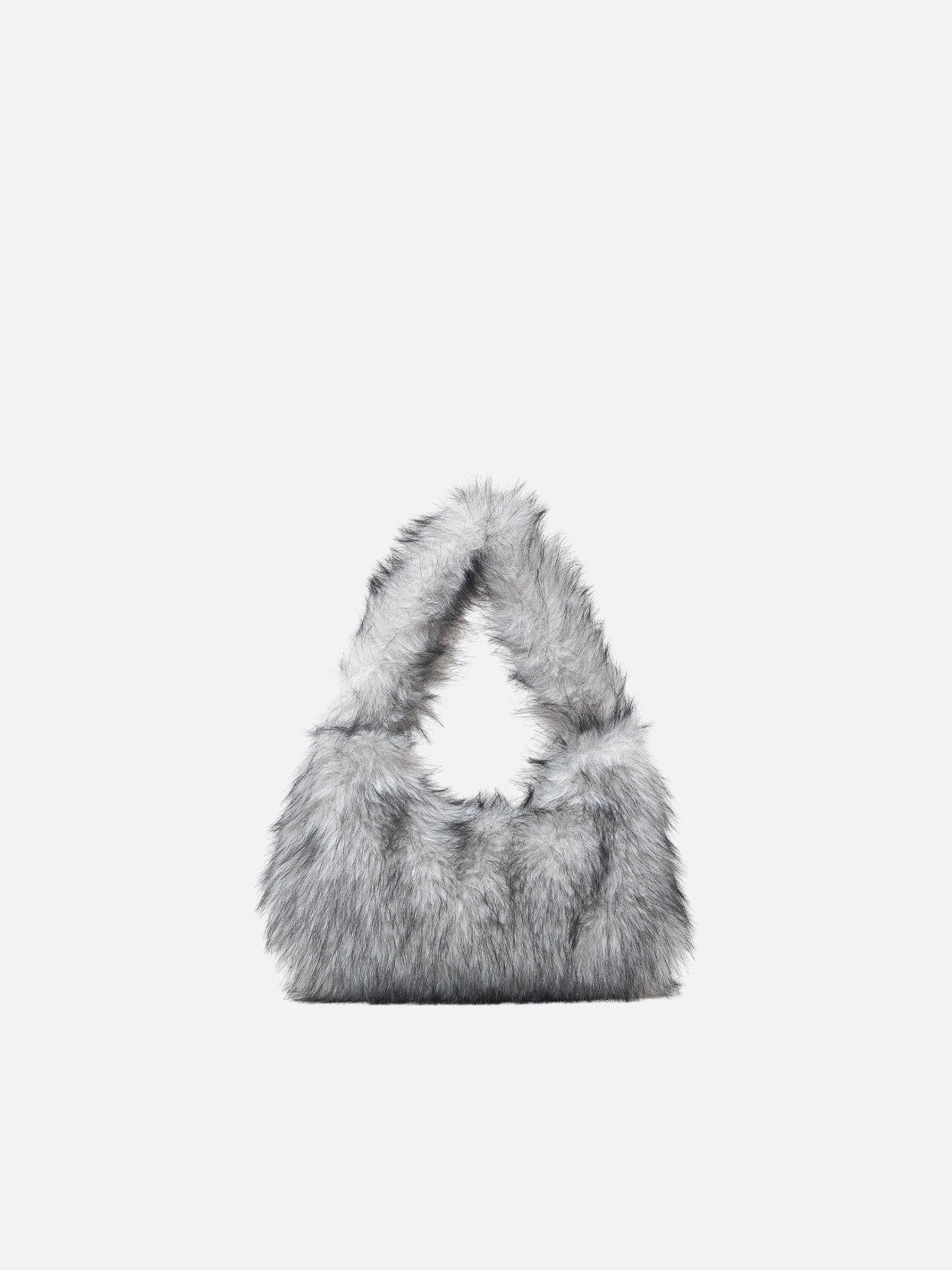Sac hobo fourrure noir et blanc