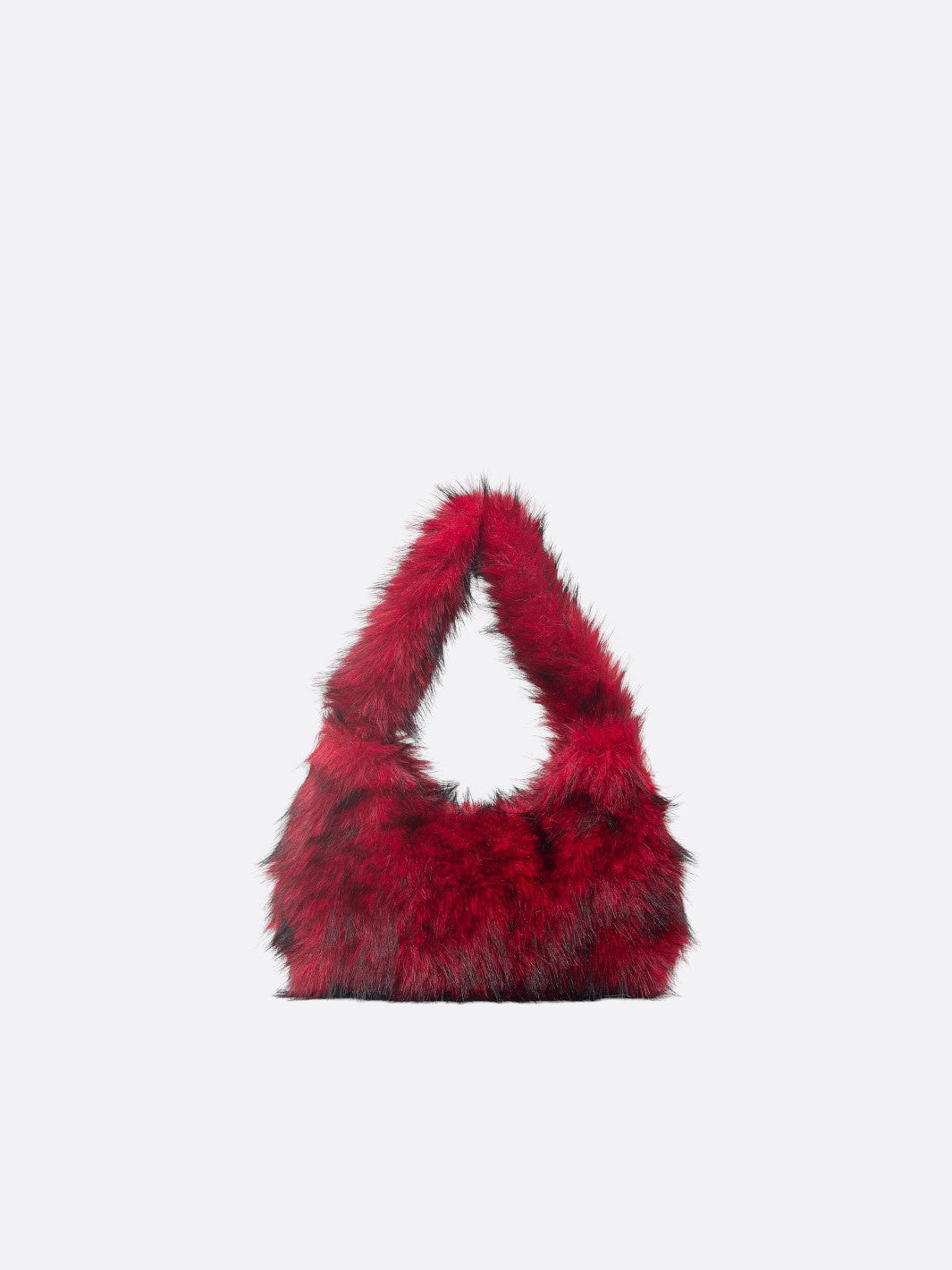 Sac hobo fourrure rouge