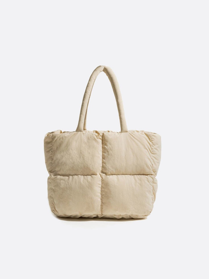 Sac matelassé nylon beige