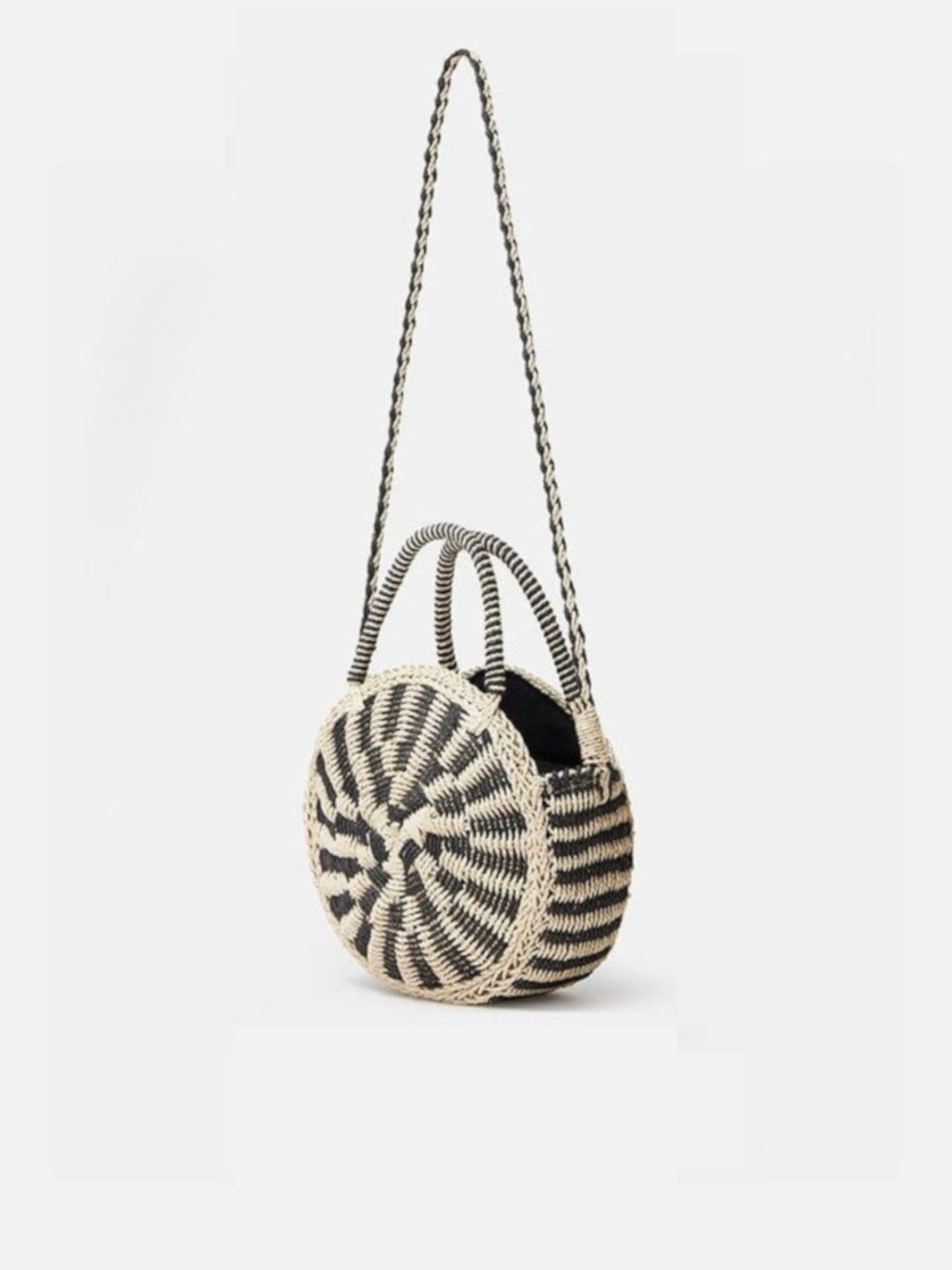 sac bandouliere femme noir et blanc