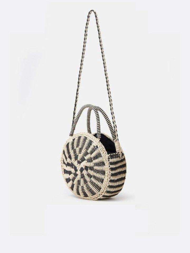 sac bandouliere femme noir et blanc