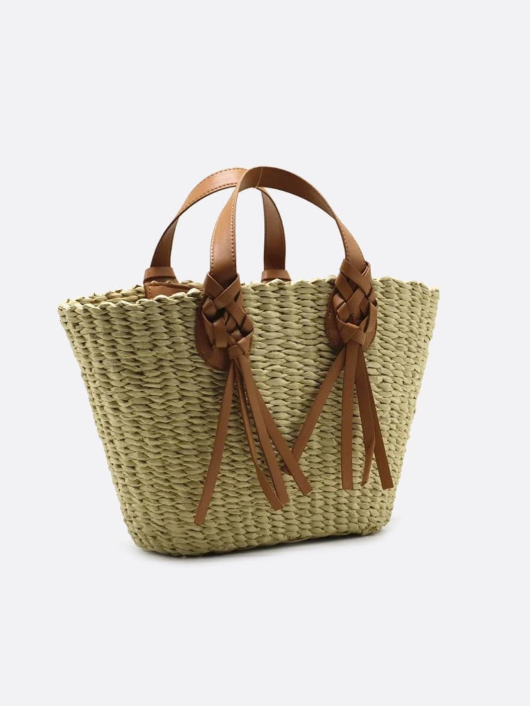 panier osier cuir