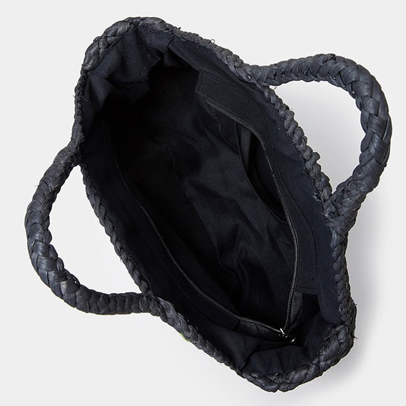Black wicker bag