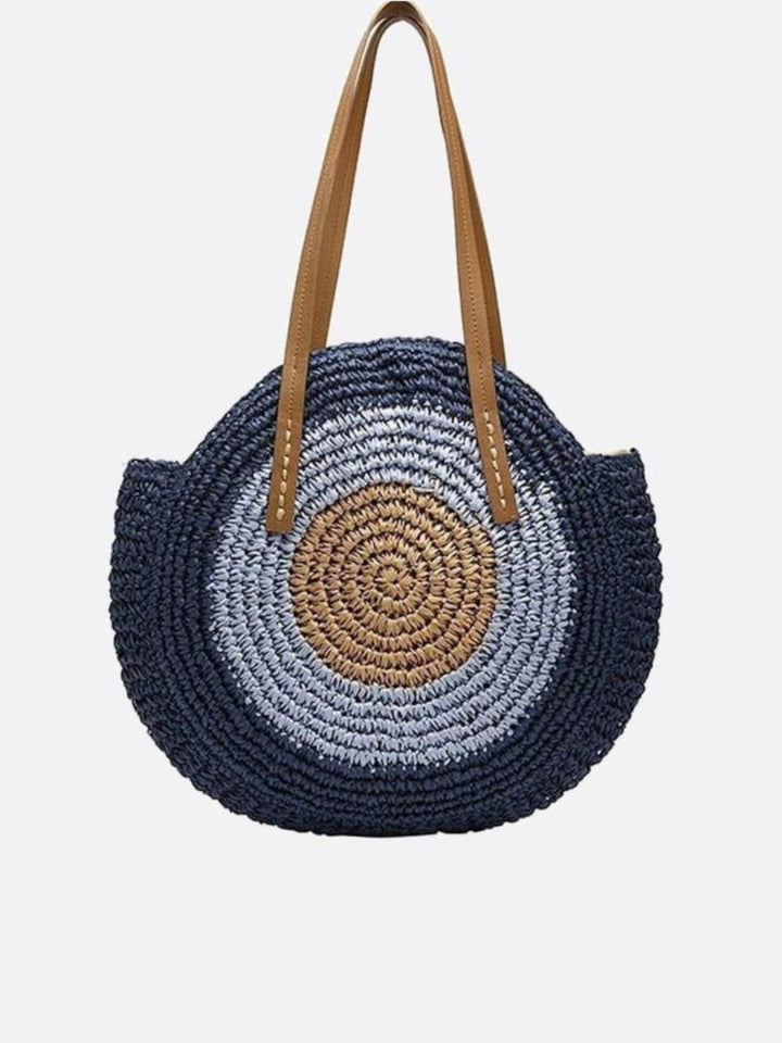 Sac paille coloré bleu marine