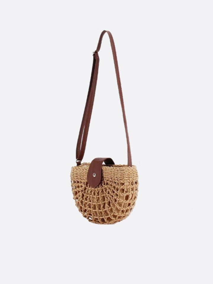 Sac paille demi-lune