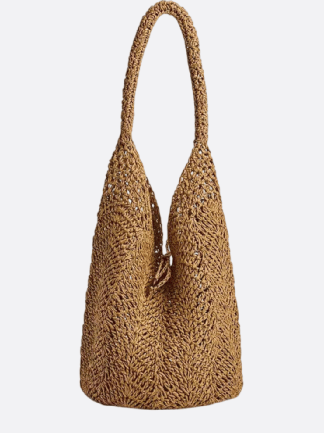 sac paille fourre-tout marron