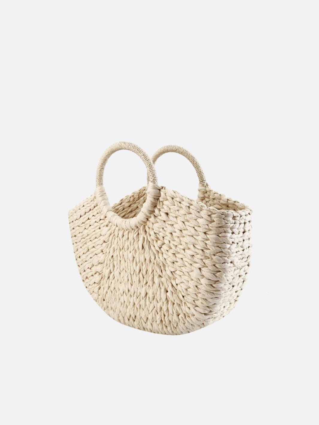 Sac panier osier blanc