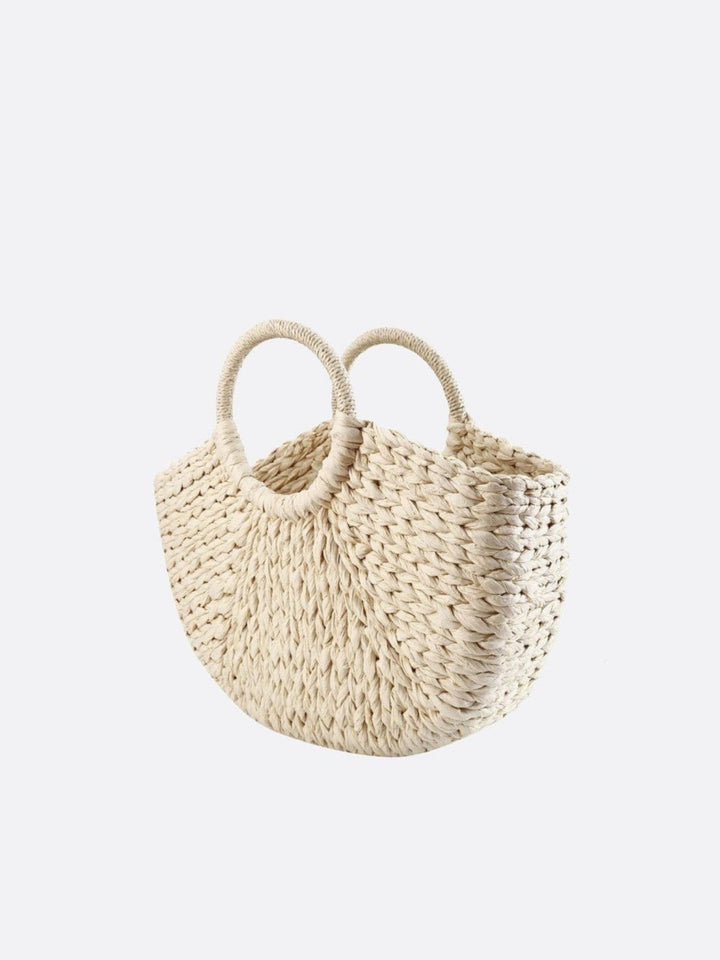 Sac panier osier blanc