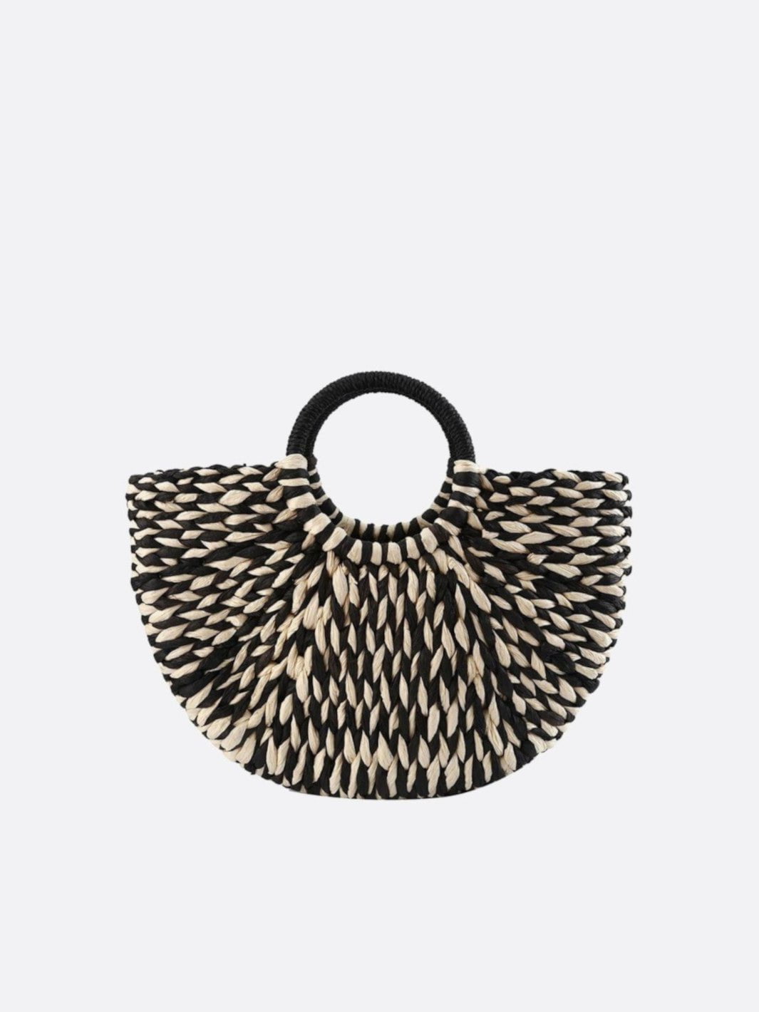 panier osier noir et blanc