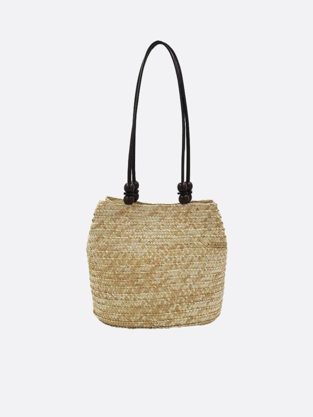 Sac porté épaule paille beige