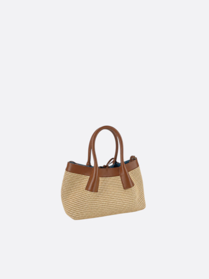 sac raphia et cuir